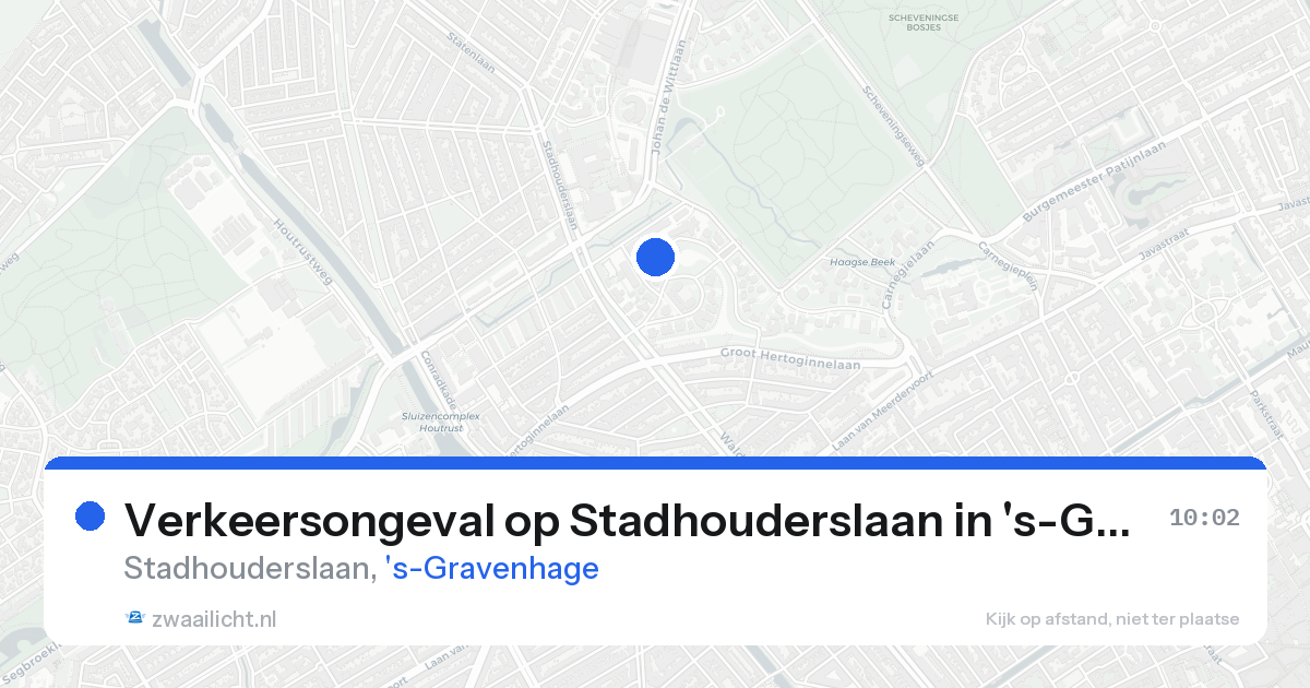 Verkeersongeval op Stadhouderslaan in 's-Gravenhage — 24 mrt 2026