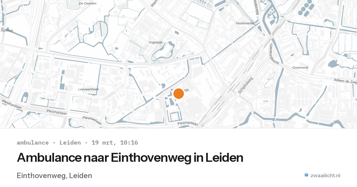 Ambulance naar Einthovenweg in Leiden — 19 mrt 2026