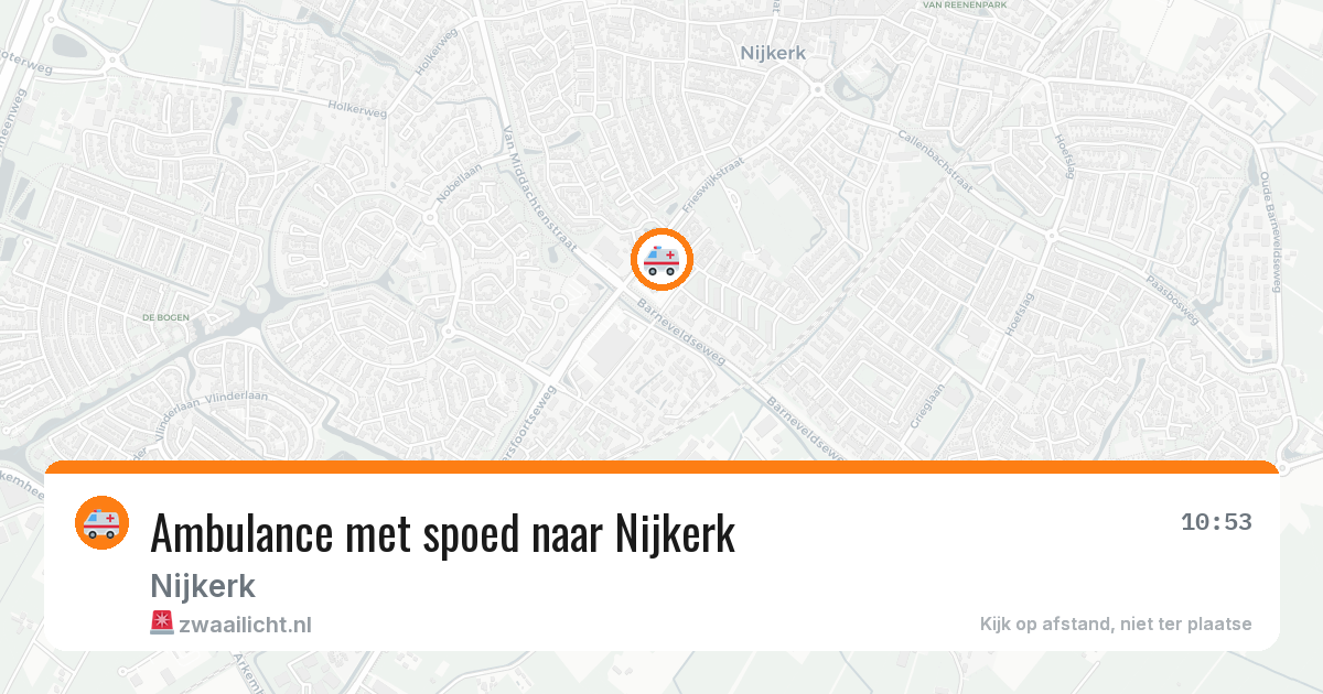 Ambulance met spoed naar Nijkerk — 27 feb 2026 | 🚨 Zwaailicht.nl
