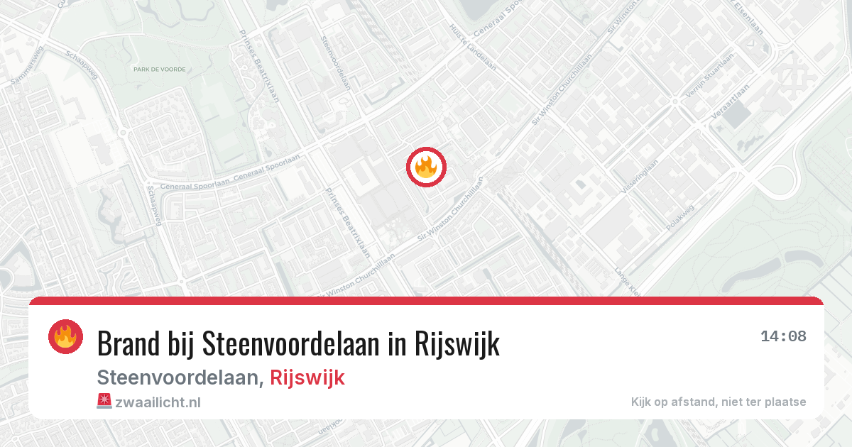Brand bij Steenvoordelaan in Rijswijk — 19 mrt 2026