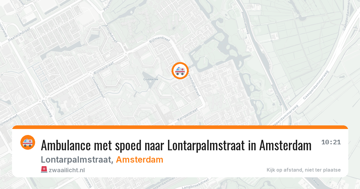 Ambulance met spoed naar Lontarpalmstraat in Amsterdam — 20 mei 2026