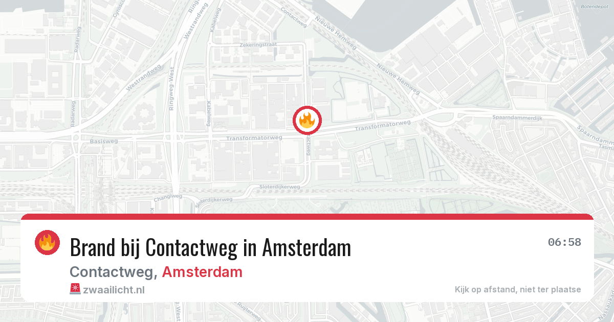 Brand bij Contactweg in Amsterdam — 5 mei 2026
