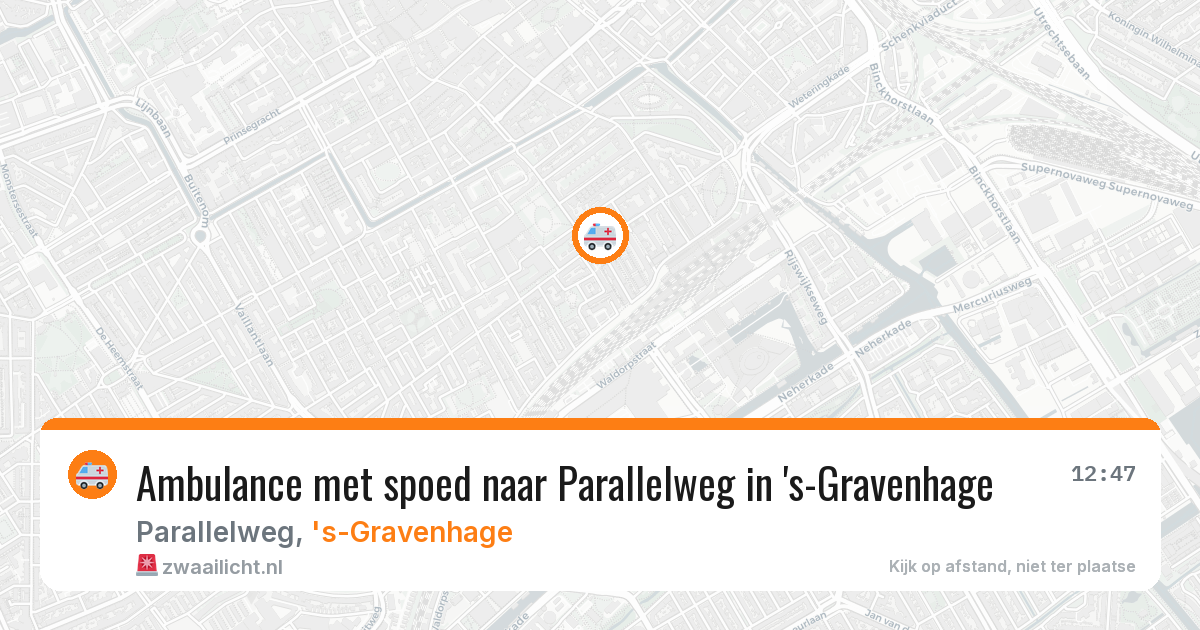Ambulance met spoed naar Parallelweg in 's-Gravenhage — 29 jan 2026