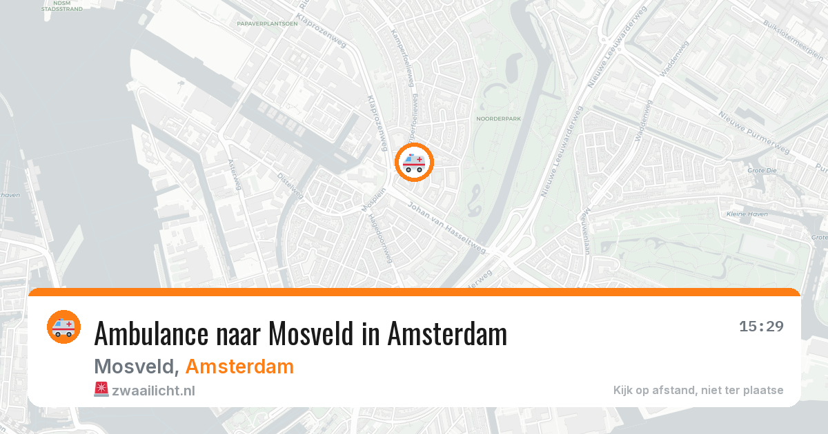 Ambulance naar Mosveld in Amsterdam — 6 jul 2026