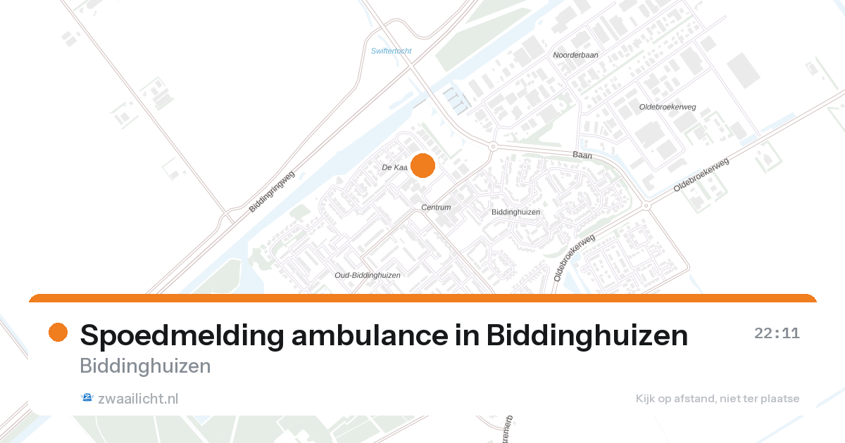 Spoedmelding ambulance in Biddinghuizen — 31 jan 2026
