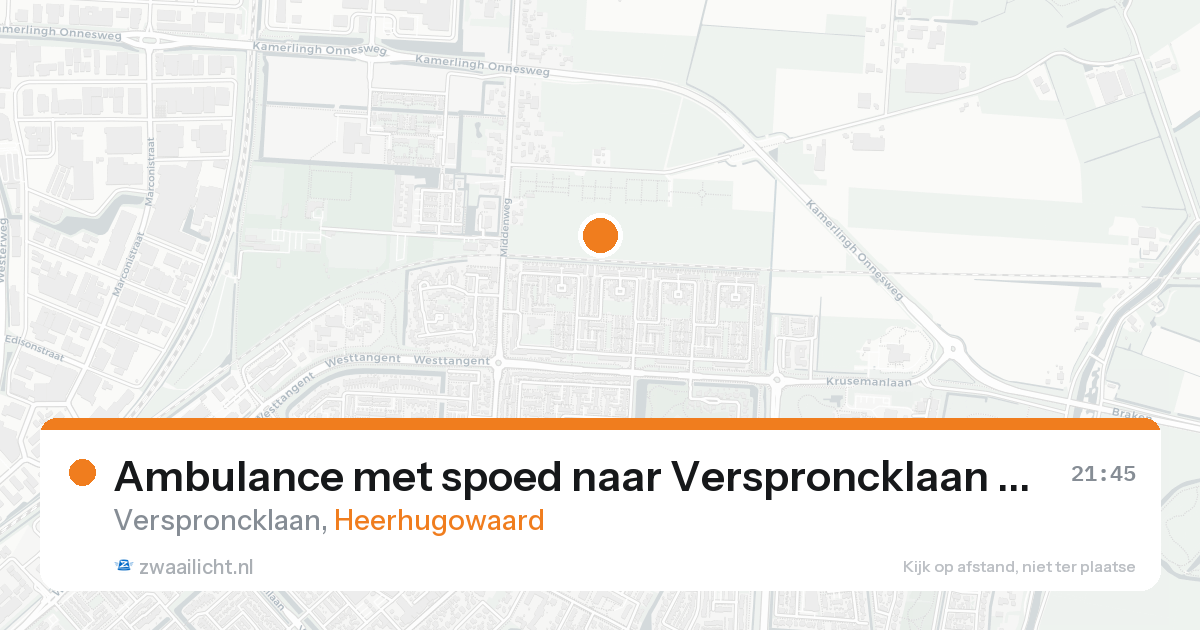 Ambulance met spoed naar Versproncklaan in Heerhugowaard — 30 mei 2026