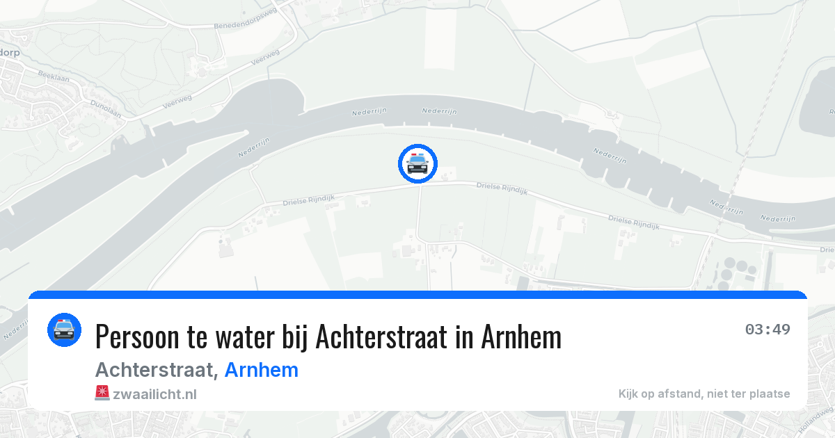 Persoon te water bij Achterstraat in Arnhem — 26 jun 2026