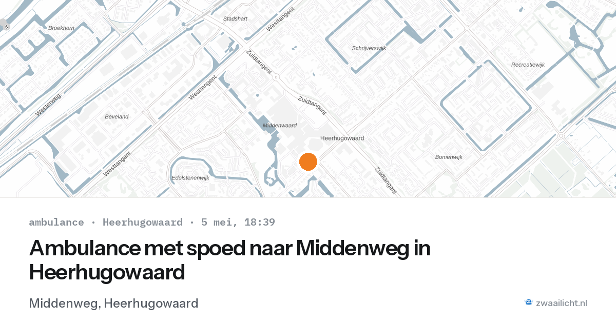 Ambulance met spoed naar Middenweg in Heerhugowaard — 5 mei 2026
