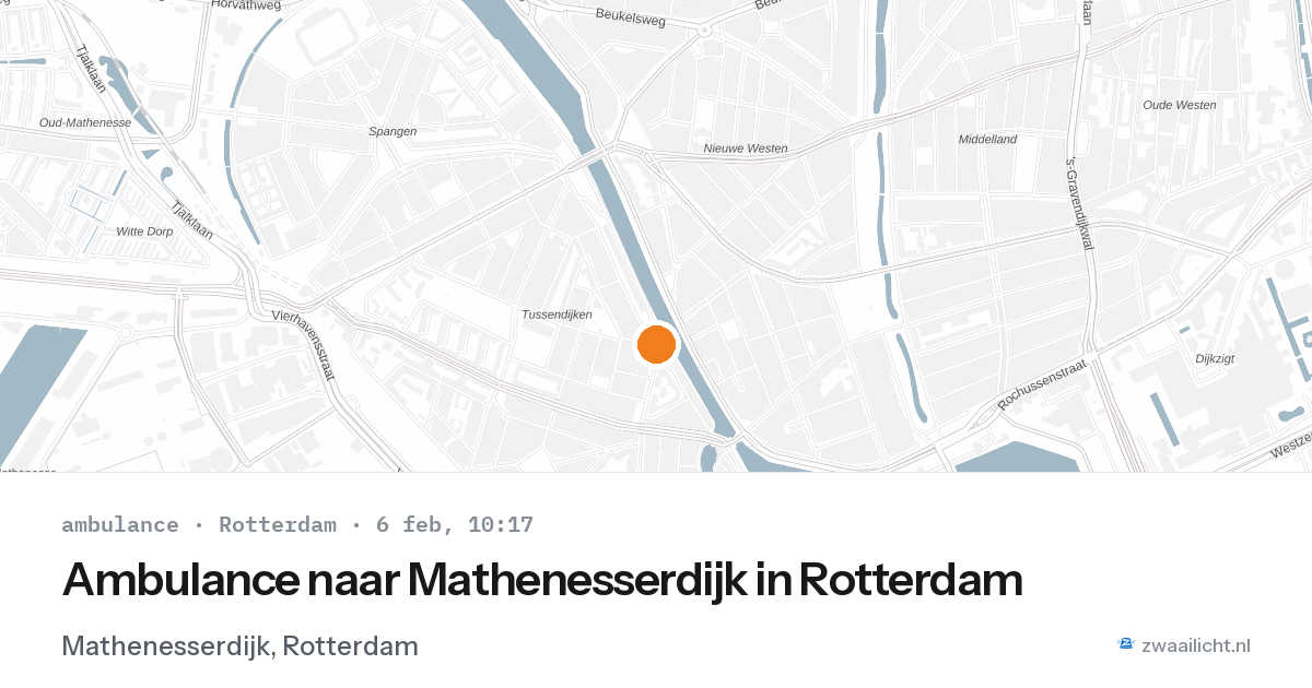 Ambulance naar Mathenesserdijk in Rotterdam — 6 feb 2026