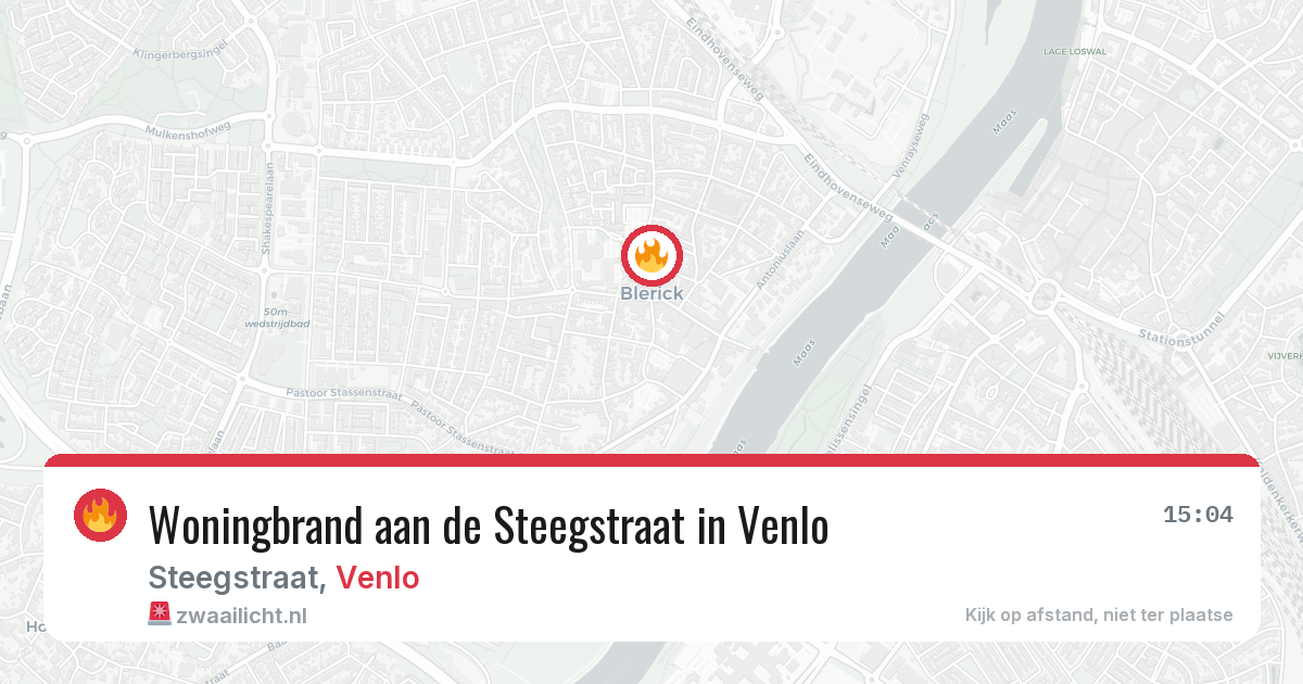 Woningbrand aan de Steegstraat in Venlo — 3 mrt 2026