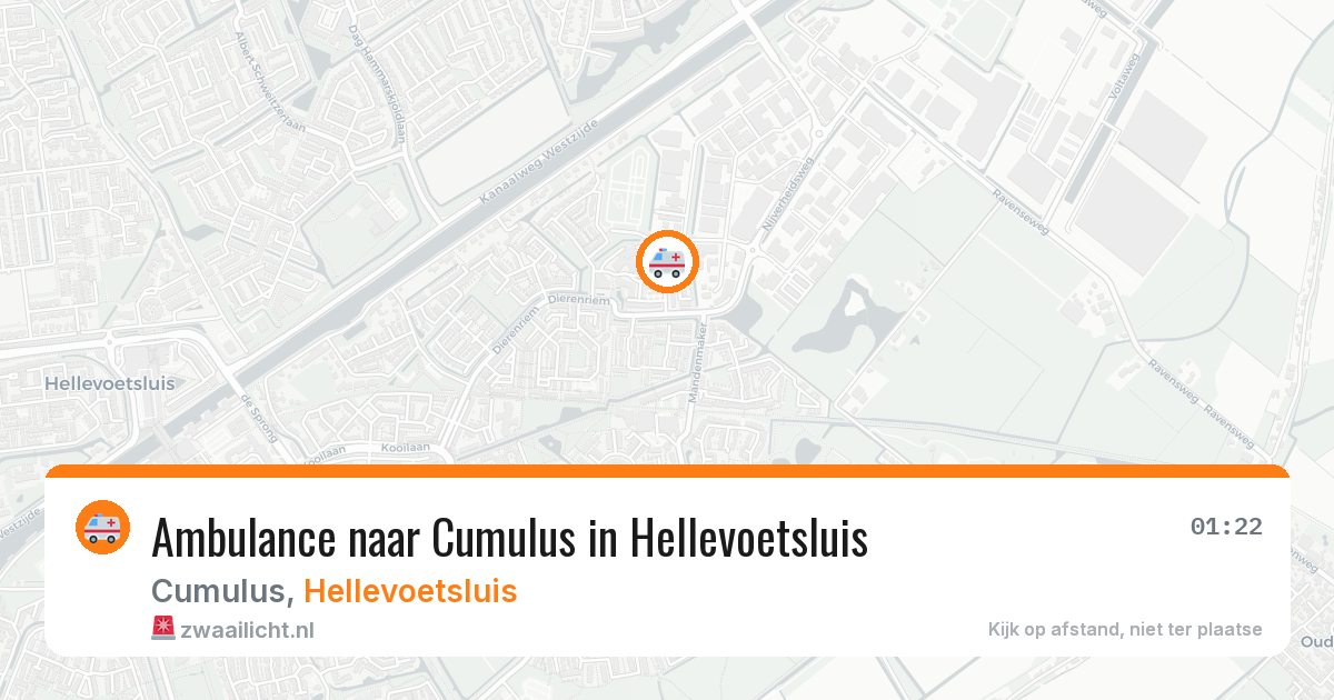Ambulance naar Cumulus in Hellevoetsluis — 12 aug 2026