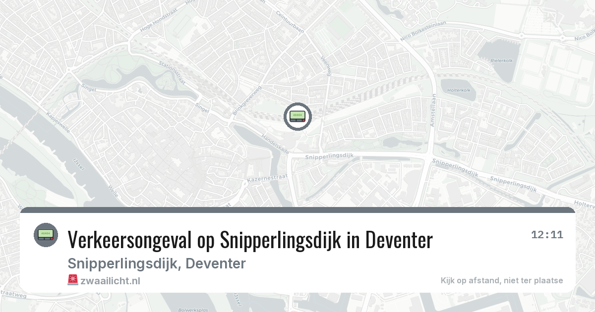 Verkeersongeval op Snipperlingsdijk in Deventer — 29 jul 2026
