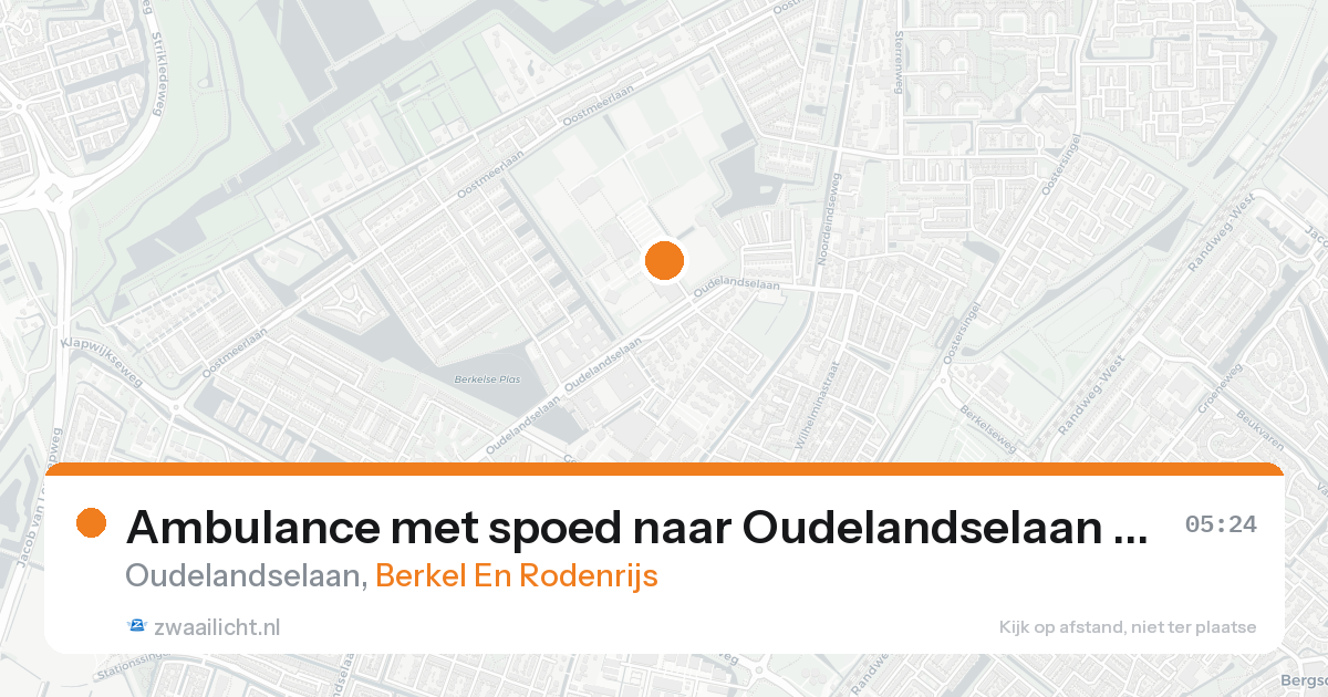 Ambulance met spoed naar Oudelandselaan in Berkel En Rodenrijs — 31 jan 2026