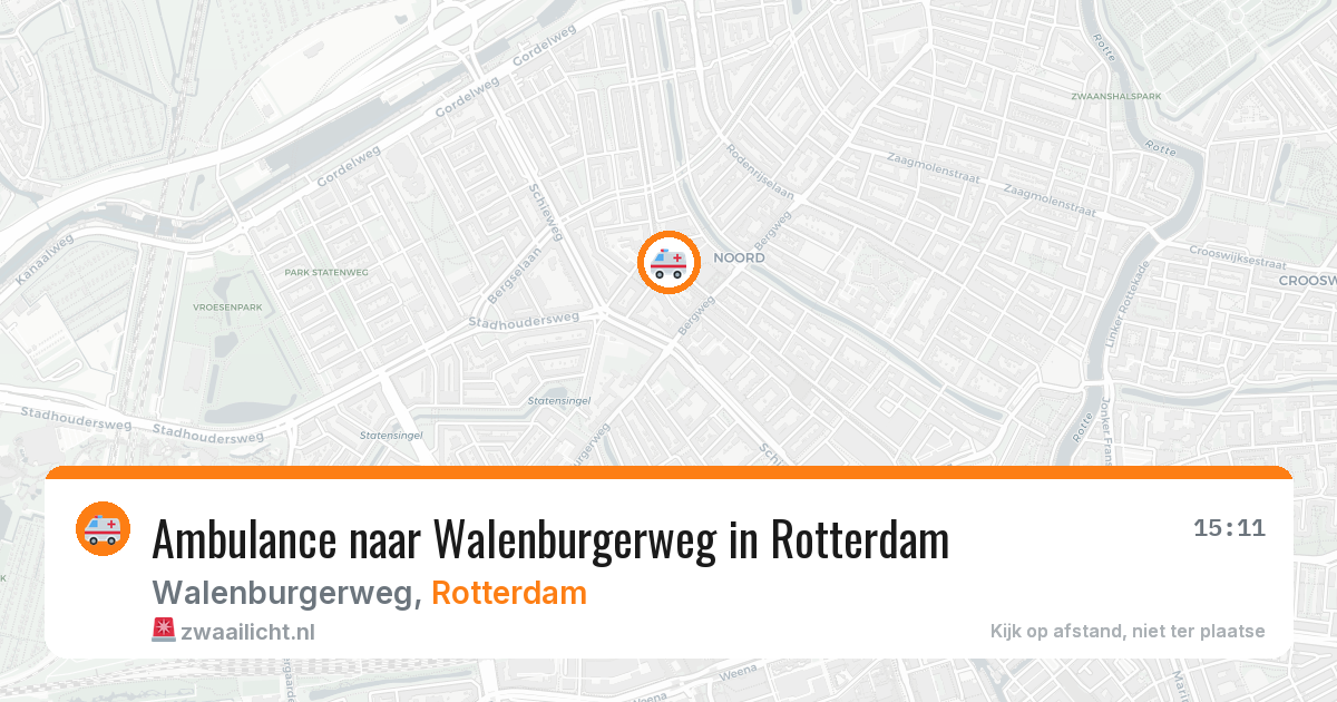 Ambulance naar Walenburgerweg in Rotterdam — 14 jul 2026