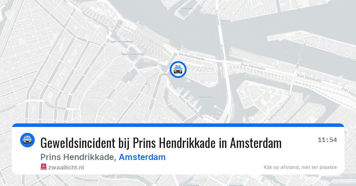 Geweldsincident bij Prins Hendrikkade in Amsterdam — 12 aug 2026