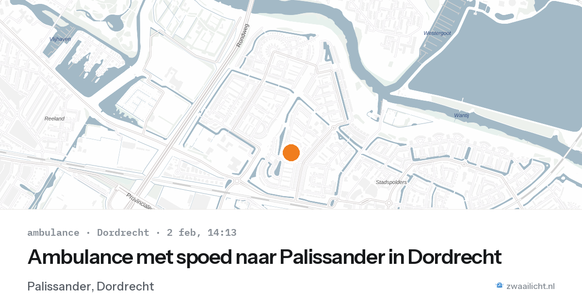Ambulance met spoed naar Palissander in Dordrecht — 2 feb 2026