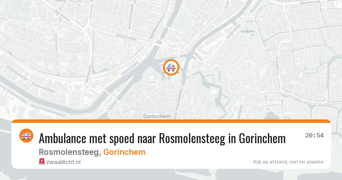 Ambulance met spoed naar Rosmolensteeg in Gorinchem — 10 aug 2026
