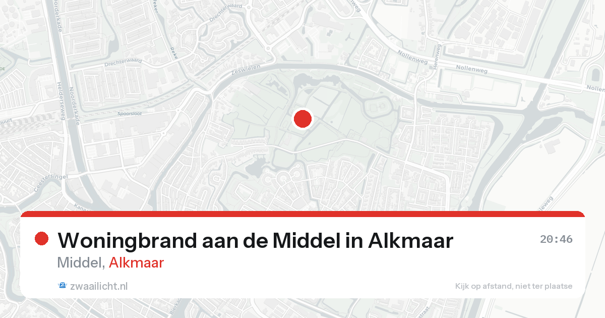 Woningbrand aan de Middel in Alkmaar — 21 jul 2026