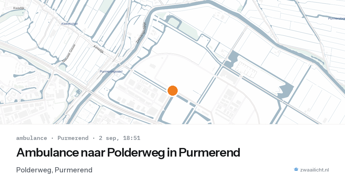 Ambulance naar Polderweg in Purmerend — 2 sep 2026