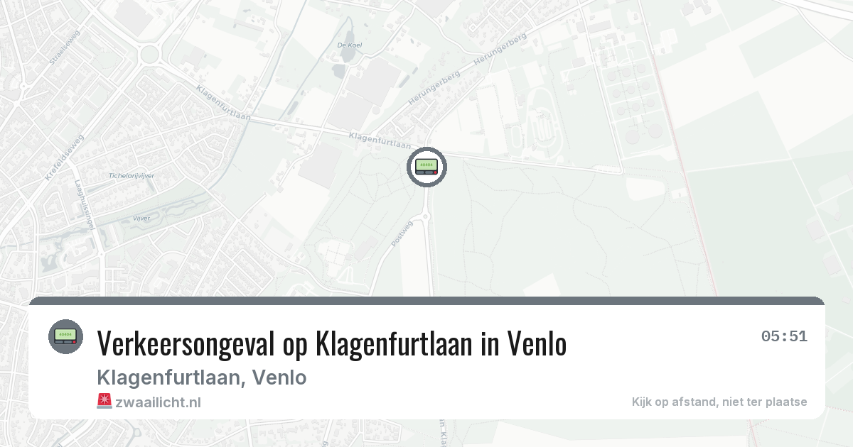 Verkeersongeval op Klagenfurtlaan in Venlo — 22 apr 2026