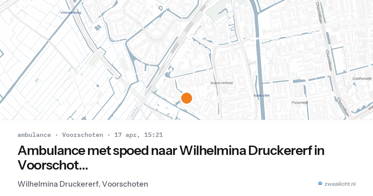 Ambulance met spoed naar Wilhelmina Druckererf in Voorschoten — 17 apr 2026