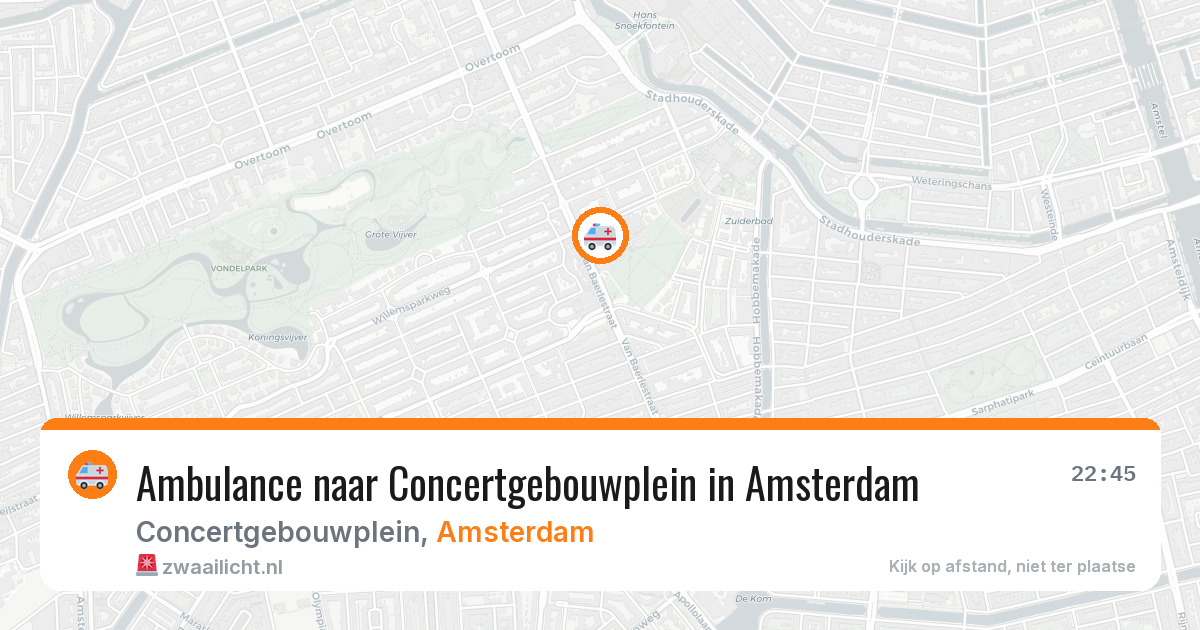 Ambulance naar Concertgebouwplein in Amsterdam — 21 apr 2026