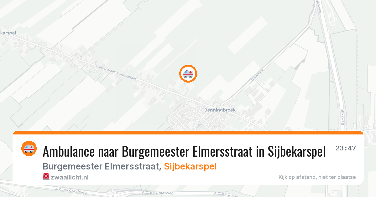 Ambulance naar Burgemeester Elmersstraat in Sijbekarspel — 12 mrt 2026
