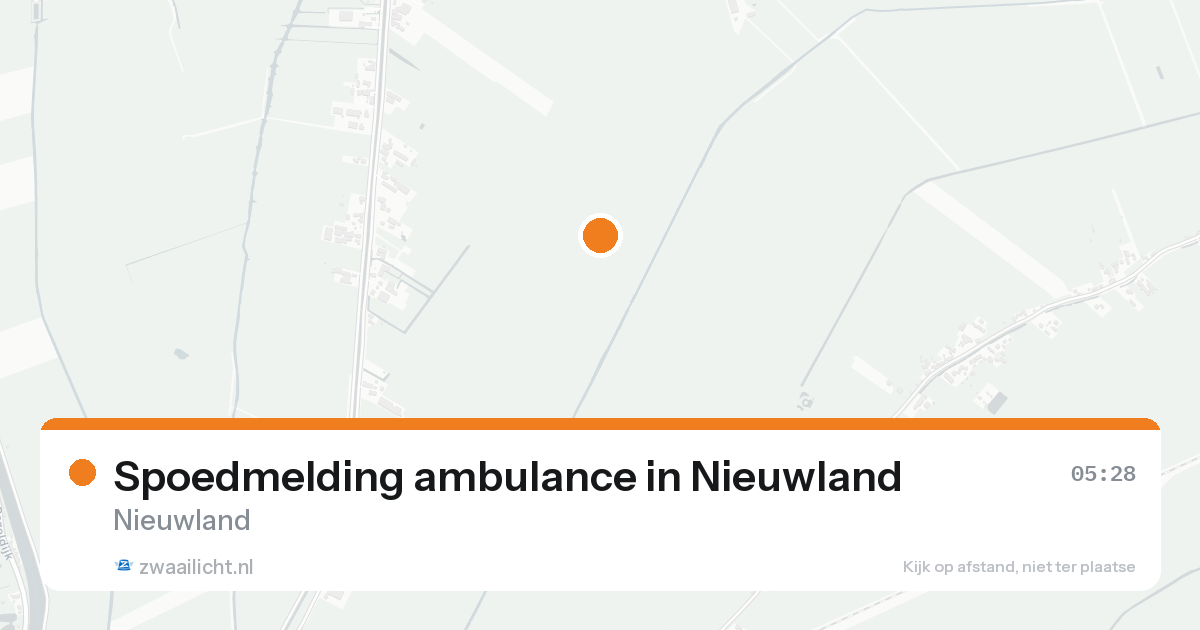 Spoedmelding ambulance in Nieuwland — 23 aug 2026