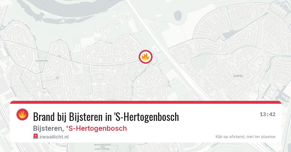 Brand bij Bijsteren in 'S-Hertogenbosch — 25 mei 2026
