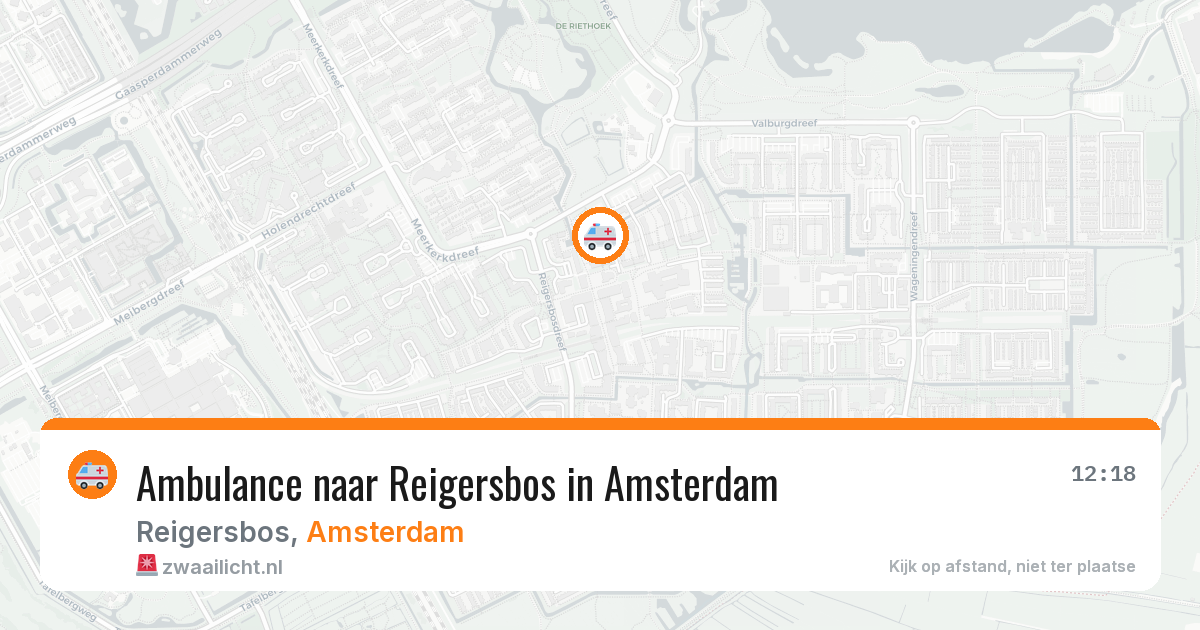 Ambulance naar Reigersbos in Amsterdam — 6 apr 2026