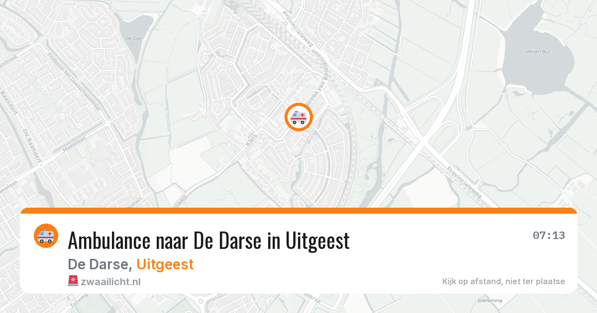 Ambulance naar De Darse in Uitgeest — 28 jun 2026