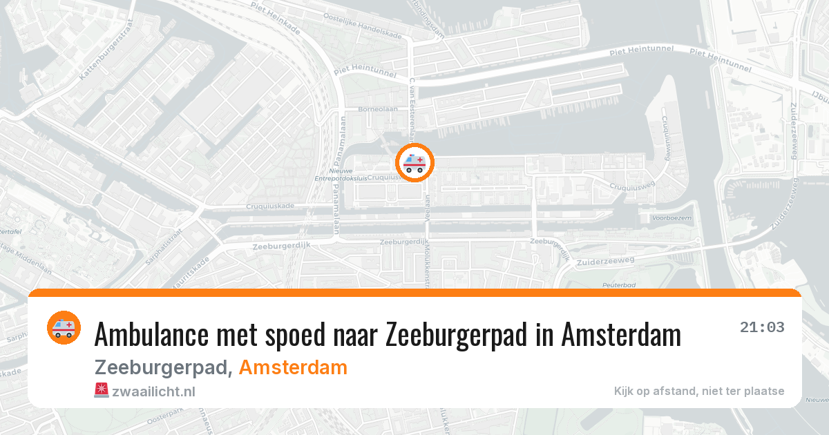 Ambulance met spoed naar Zeeburgerpad in Amsterdam — 16 jun 2026