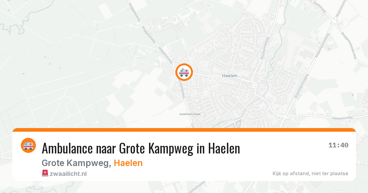 Ambulance naar Grote Kampweg in Haelen — 9 aug 2026