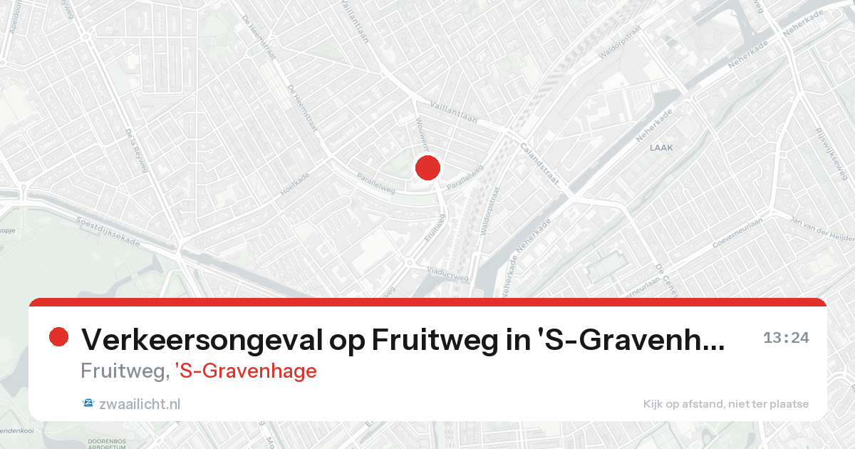 Verkeersongeval op Fruitweg in 'S-Gravenhage — 31 jan 2026