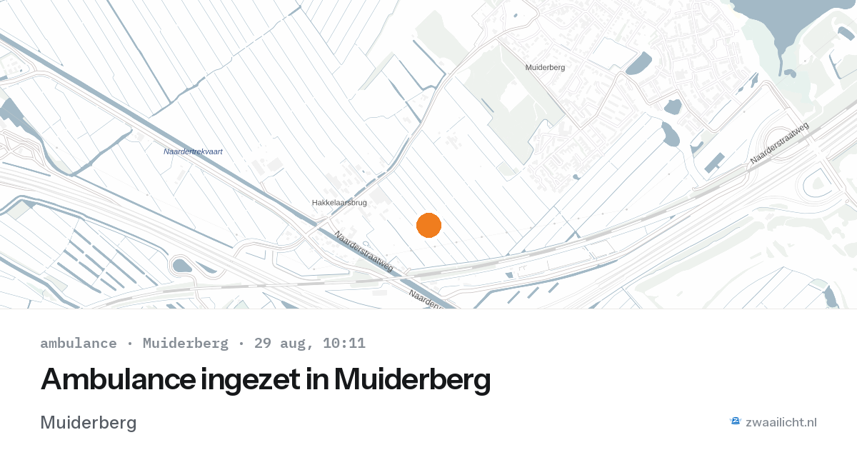 Ambulance ingezet in Muiderberg — 29 aug 2026
