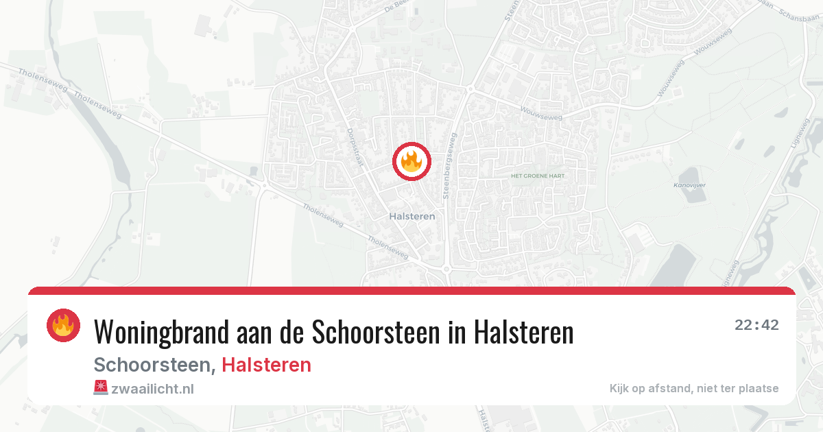 Woningbrand aan de Schoorsteen in Halsteren — 7 jun 2026