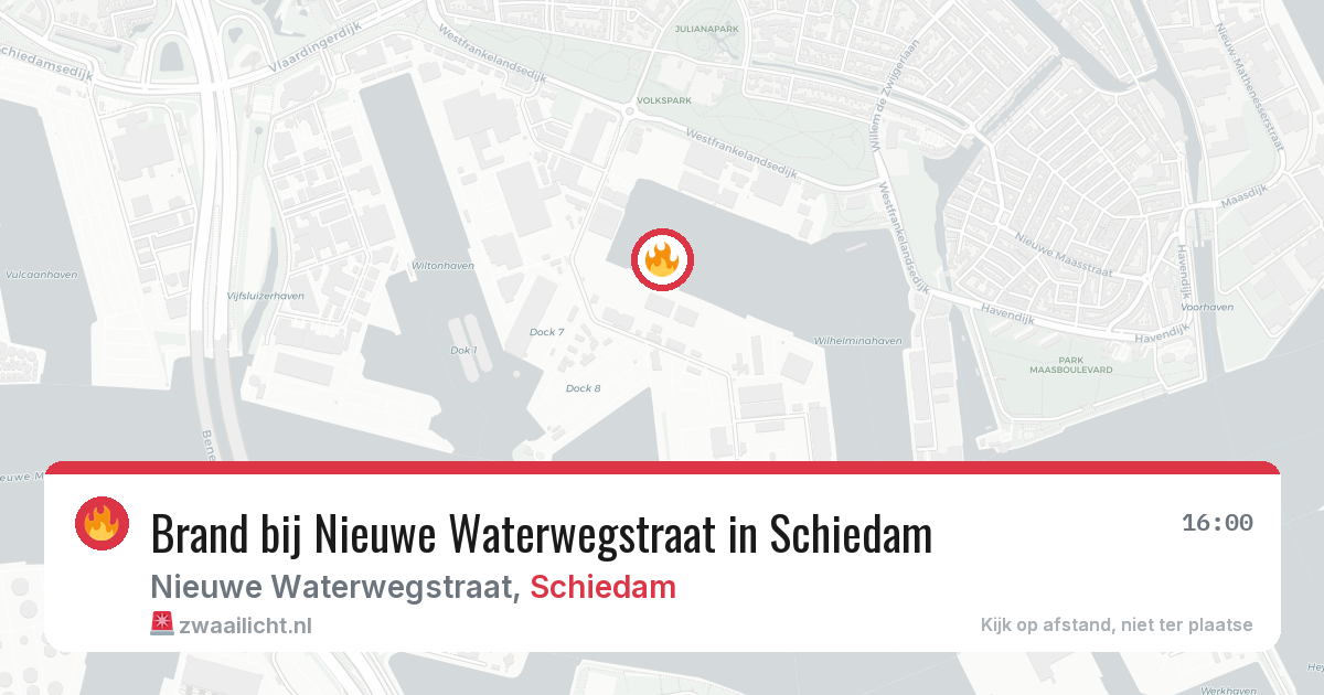 Brand bij Nieuwe Waterwegstraat in Schiedam — 23 jun 2026