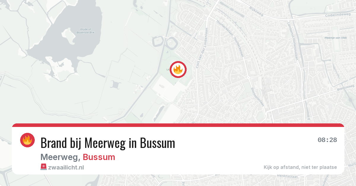 Brand bij Meerweg in Bussum — 28 jun 2026