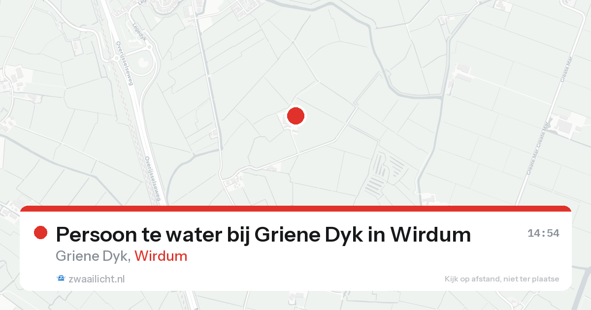 Persoon te water bij Griene Dyk in Wirdum — 25 aug 2026