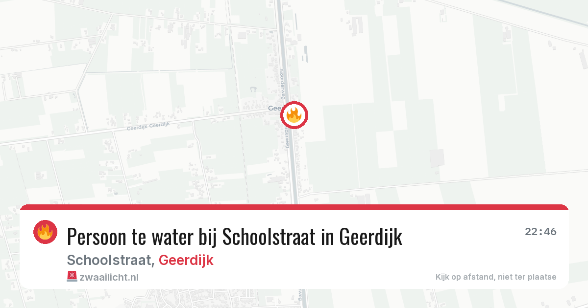 Persoon te water bij Schoolstraat in Geerdijk — 6 mei 2026