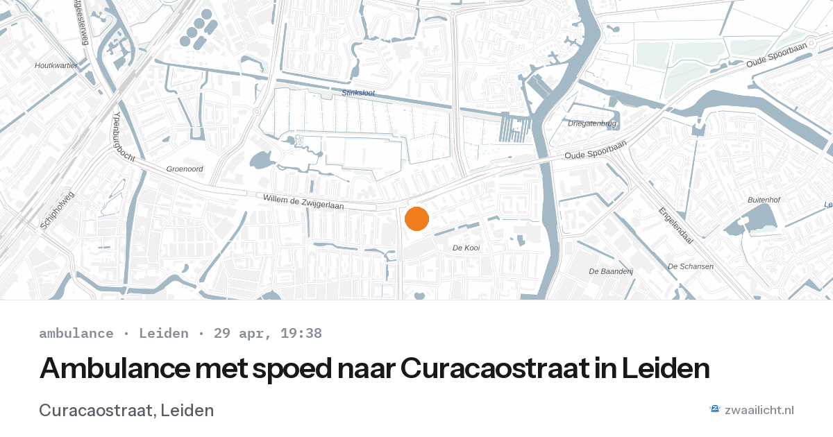Ambulance met spoed naar Curacaostraat in Leiden — 29 apr 2026