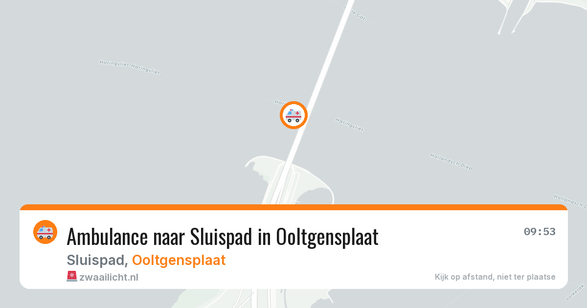Ambulance naar Sluispad in Ooltgensplaat — 15 jul 2026