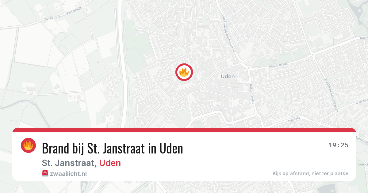 Brand bij St. Janstraat in Uden — 22 jun 2026
