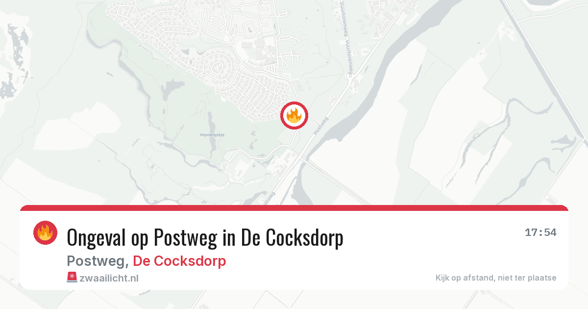 Ongeval op Postweg in De Cocksdorp — 30 jul 2026