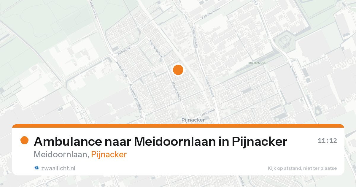 Ambulance naar Meidoornlaan in Pijnacker — 17 aug 2026