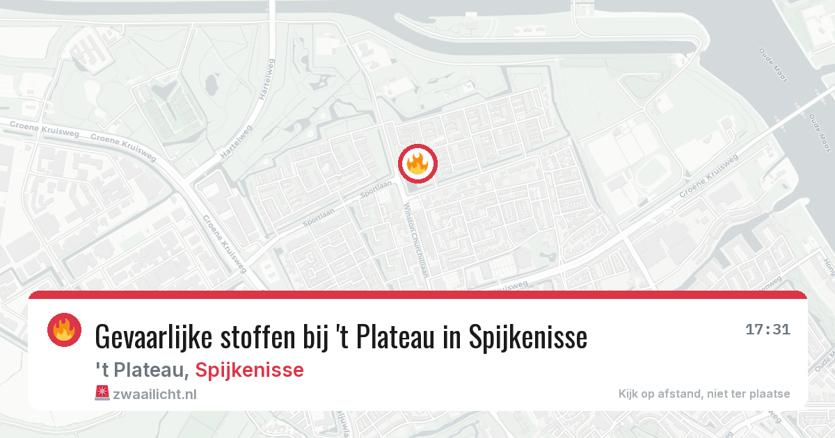 Gevaarlijke stoffen bij 't Plateau in Spijkenisse — 29 jul 2026