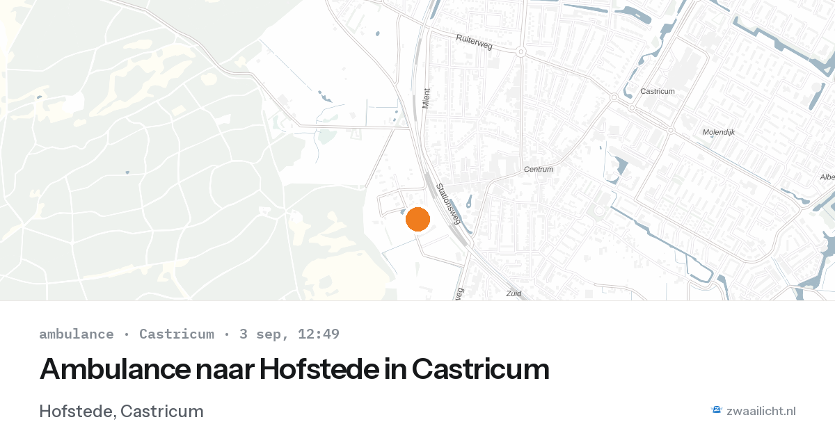 Ambulance naar Hofstede in Castricum — 3 sep 2026