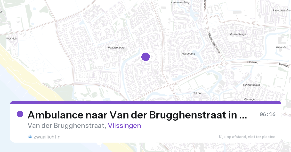 Ambulance naar Van der Brugghenstraat in Vlissingen — 28 aug 2026