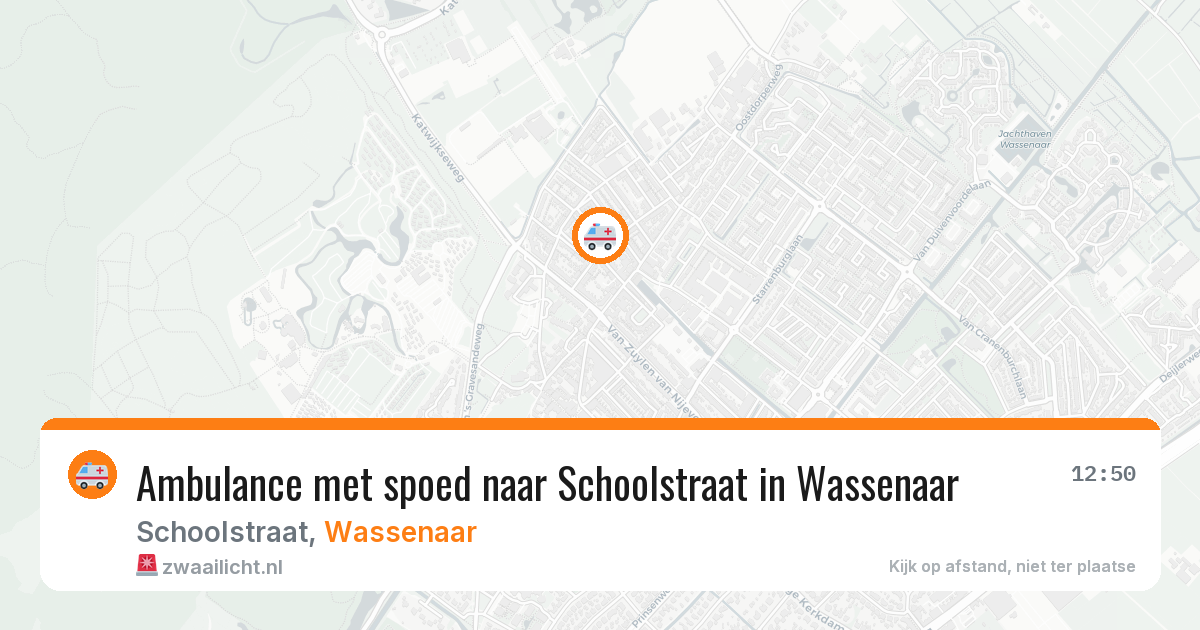 Ambulance met spoed naar Schoolstraat in Wassenaar — 5 aug 2026