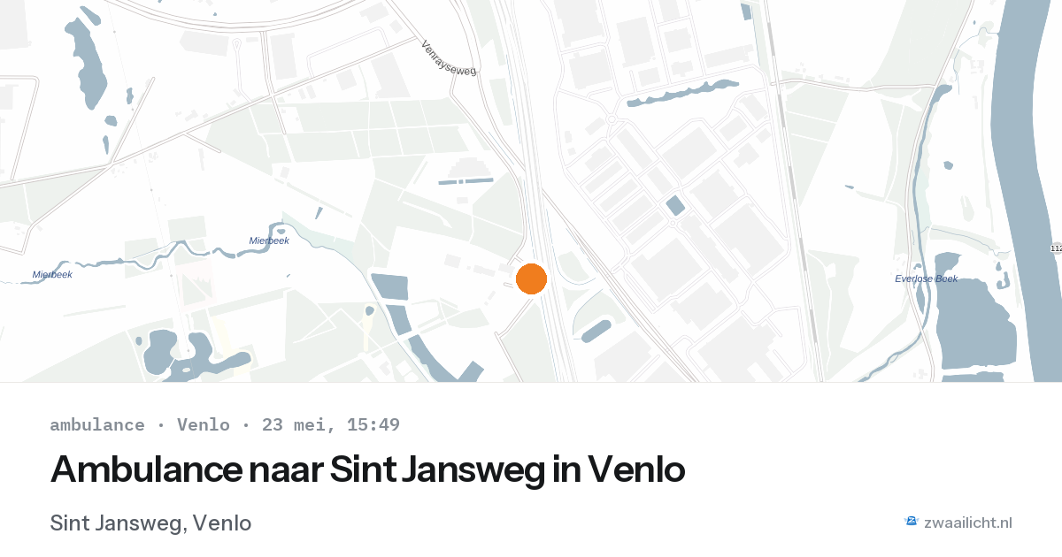 Ambulance naar Sint Jansweg in Venlo — 23 mei 2026